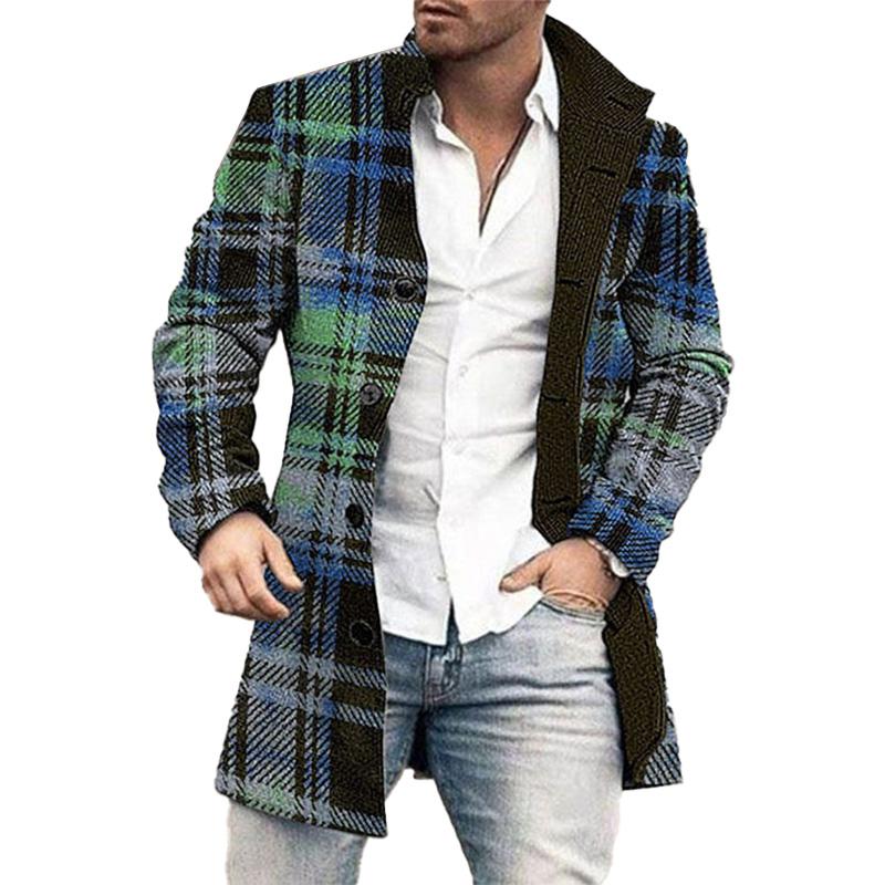 Men's Woolen Casual Mid-length Coat 47561769YM