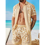 Men's Hawaiian Print Shirt Resort Set 33965350YM