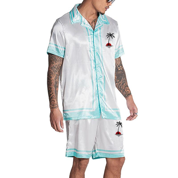 MEN'S SHORT SLEEVE SHIRT BEACH SUIT 40692814YM