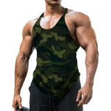 Men's Sports Fitness U-neck Camouflage Vest 19790126YM