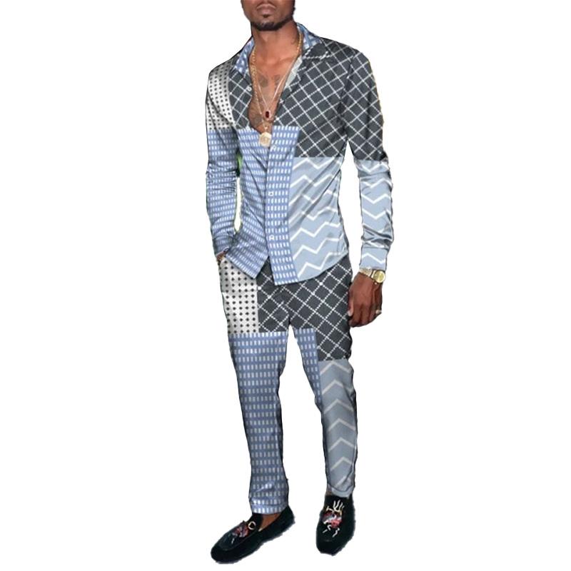 Men's Retro Print Suit 59024576YM
