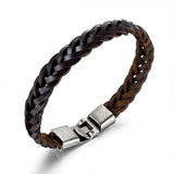 Stylish Handwoven Leather Bracelet 68230784YM