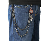 Men's Sexy Punk Denim Waist Chain Pants Chain 52862486YM