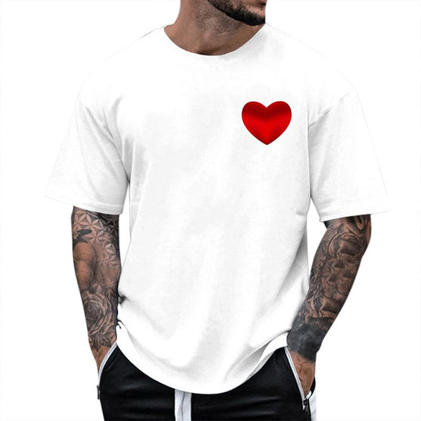 Men's Round Neck Couple Short Sleeve T-shirt 09081883YM