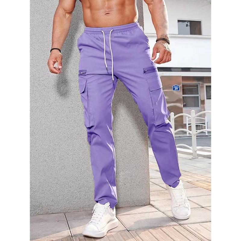 Men's Casual Sports Zipper Decorative Overalls 62420002YM