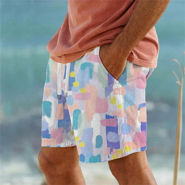 Men's Beach Print Breathable Shorts 18434850YM