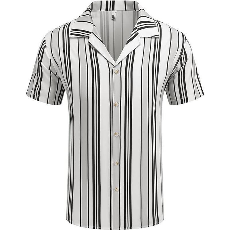 Men's Short Sleeve Striped Shirt 83803506YM