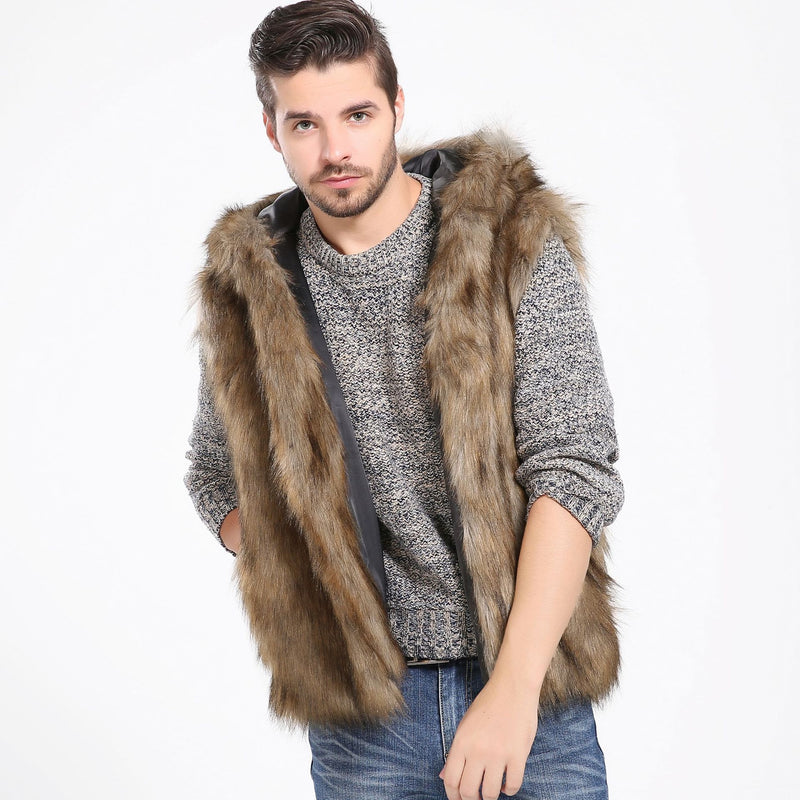 Men's Faux Fur Vest 44162999YM