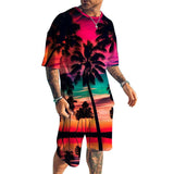 Men's Chasing Sunset Shorts Short-Sleeved T-Shirt Casual Sets 48490098YY