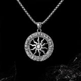 Men's Vintage Sun Stainless Steel Necklace 01031909YM