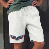 Men's Printed Cropped Beach Shorts 48976309YM