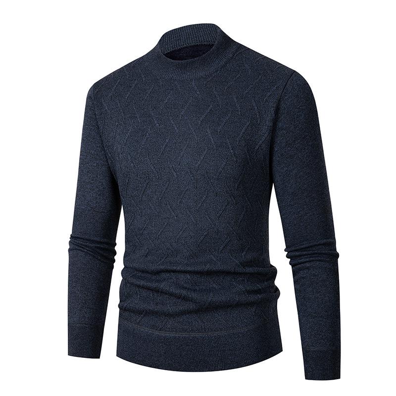 Men's Round Neck Thick Knitted Sweater 66602956YM