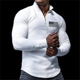 Men's Casual Solid Color Long Sleeve Tops 59302637YM