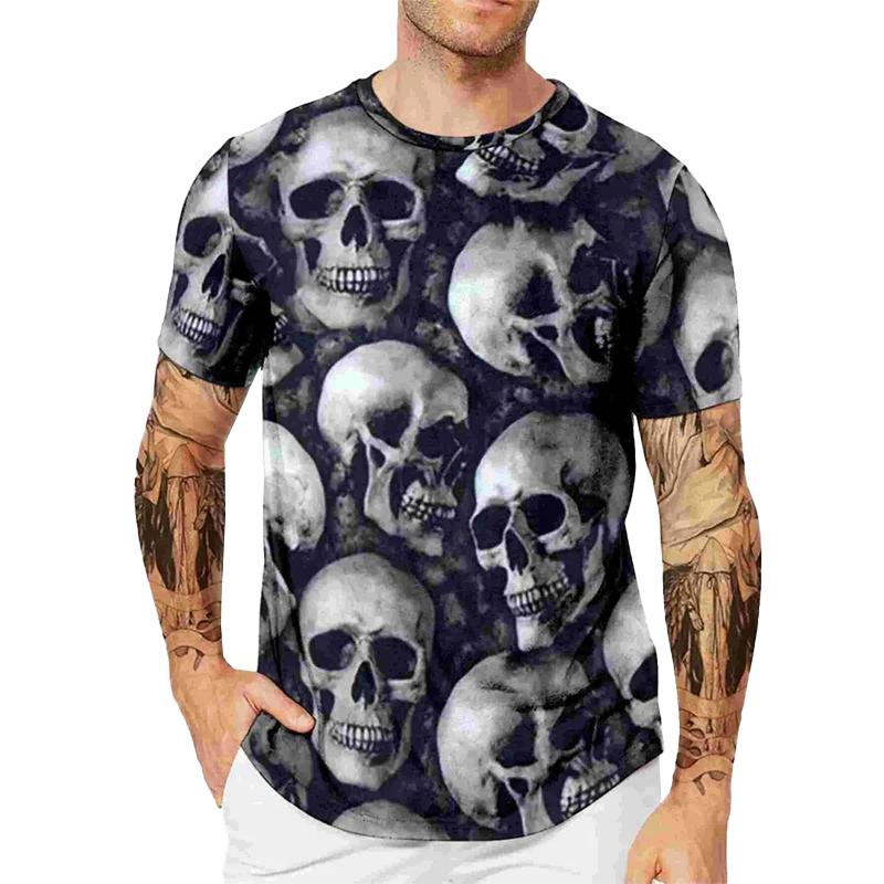 Men's Printed Casual Short-sleeved T-shirt 93089661YM