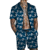 Men's Old-Money Hawaiian Short Sleeve Shirt Set 92875231YY