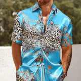 Men's Hawaiian Print Shirt Resort Set 69004044YM