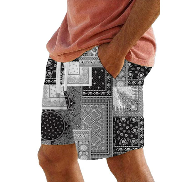 Men's Beach Print Breathable Shorts 79202554YM