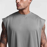 Men's Quick-drying Round Neck Casual Sports Sleeveless T-shirt 59019314L