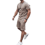 Men's Solid Color Sports and Leisure Suit 60109192YM