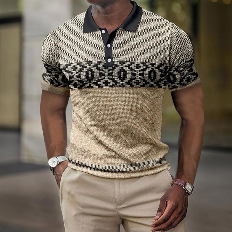 Men's Casual Short Sleeve Polo Shirt 34741199YM