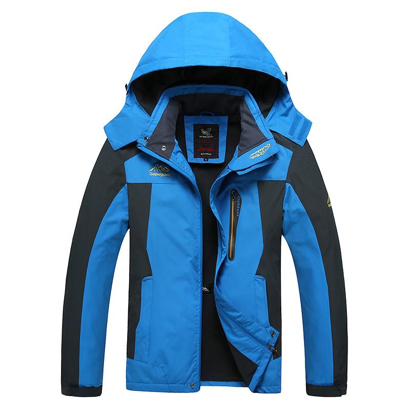 Men's Velvet Thickened Outdoor Sports Warm Mountaineering Jacket 43204949L