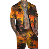 Men's Coconut Tree Print Casual Set 00456356L