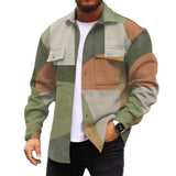 Men's Corduroy Print Long Sleeve Jacket 36341558L
