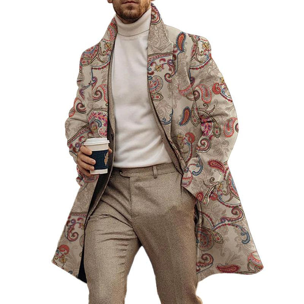 Men's Casual Printed Cardigan Coat 21040697L