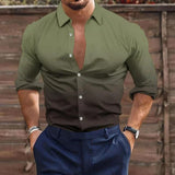 Men's Gradient Casual Long Sleeve Shirt 63931090L