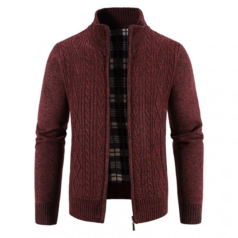 Men's Thick Stand Collar Sweater Cardigan 35101398L