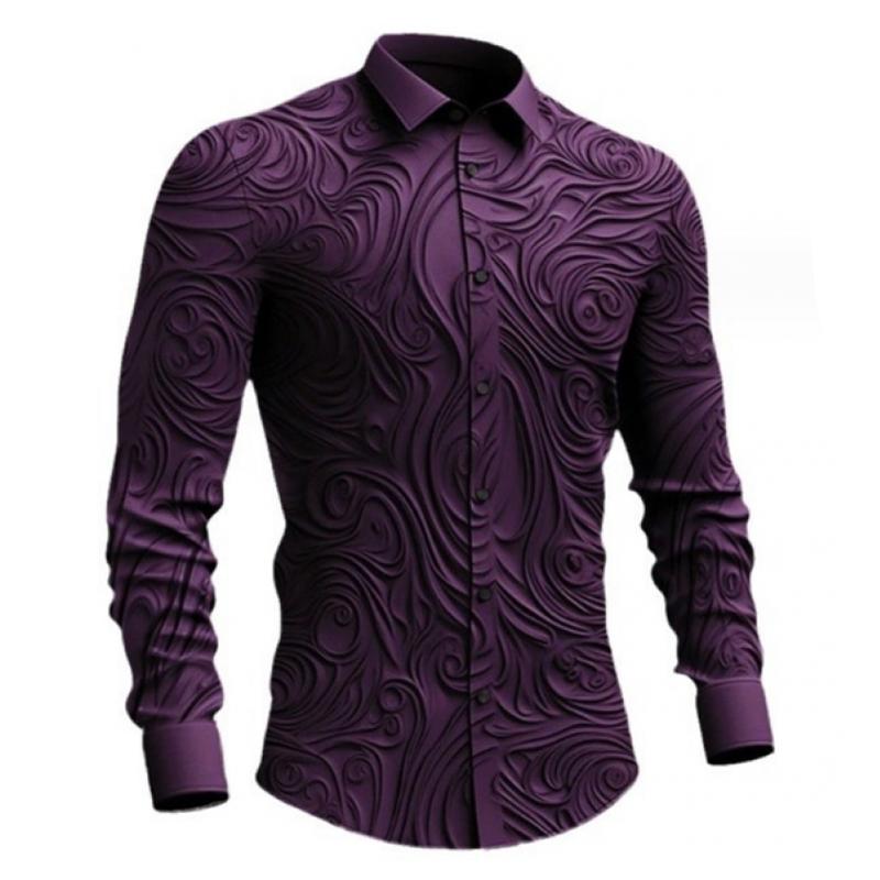 Men's 3D Printed Totem Retro Long Sleeve Shirt 55545195L