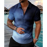 Men's Lion Printed Short Sleeve Polo Shirt 79876518L