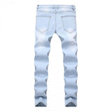 Men's Elastic Slim Fit Nostalgic Jeans 82587579L