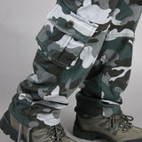 Men's Outdoor Multi-bag Overalls Wear-resistant Cotton Casual Work Pants 30899677L