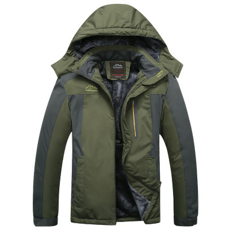 Men's Velvet Thickened Outdoor Sports Warm Mountaineering Jacket 43204949L