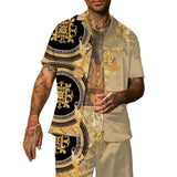 Men's Baroque Printed Short Sleeve Shirt Set 53467767L