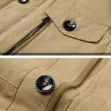 Men's Pure Cotton Casual Multi-pocket Jacket 58261100L
