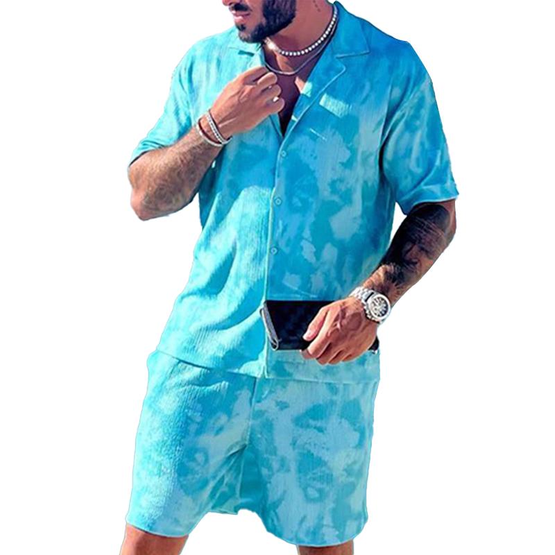 Men's Hawaiian Matching Set Summer Beach Two Piece Outfit 02801222L