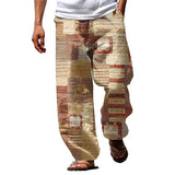 Men's Color Block Printed Casual Trousers 06731119L