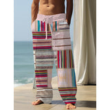 Men's Color Block Printed Casual Trousers 82143427L