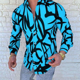 Men's Casual Printed Long Sleeve Shirt 46453088L