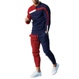 Men's Round Neck Long Sleeve Sports Casual Suit 50802599L