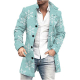 Men's Mid-Length Plaid Print Casual Coat 23918840L