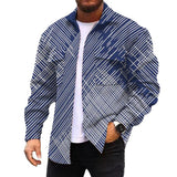 Men's Corduroy Print Long Sleeve Shirt Jacket 28340146L
