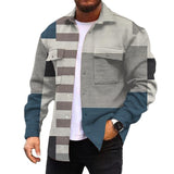Men's Corduroy Print Long Sleeve Jacket 79562305L