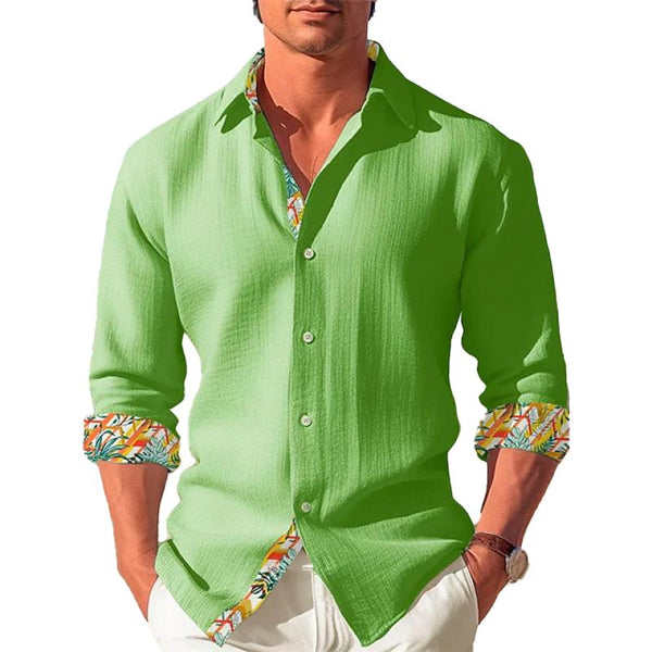 Men's Printed Long Sleeve Shirt 40013521L