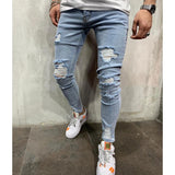 Men's Stretch Slim Skinny Ripped Jeans 38033033L