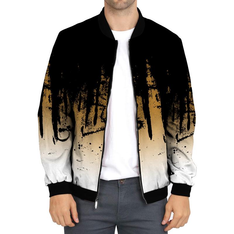 Men's Aviator Jacket Printed Casual Long Sleeve Jacket 30780028L