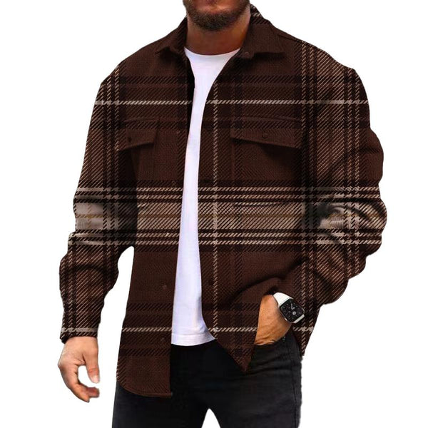 Men's Corduroy Print Long Sleeve Jacket 83351165L