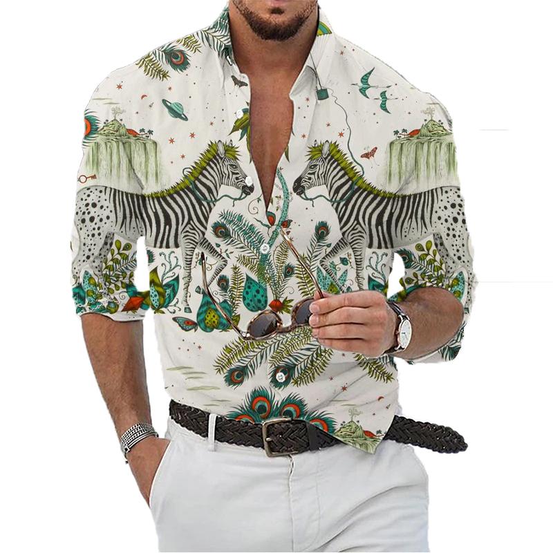 Men's Printed Long Sleeve Shirt 28962316L